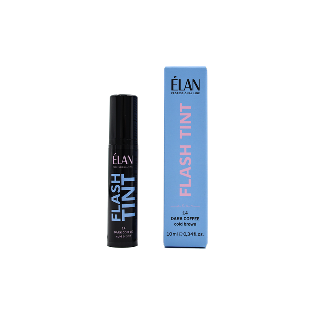 Direct eyebrow tinting system «FLASH TINT» 14 Dark Coffee (cold brown)